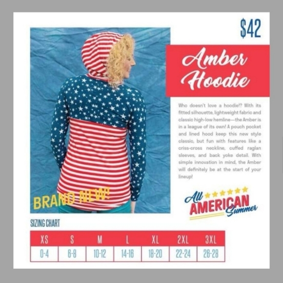 NWOT Lularoe "Amber" Rose Pink & Cream Striped Hoodie SIZE MEDIUM - Picture 5 of 6